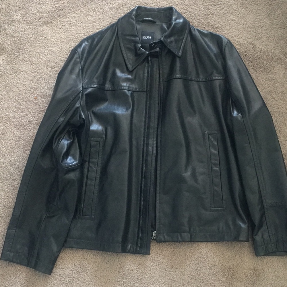 Hugo Boss Leather Jacket! 100% Authentic!